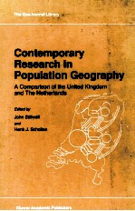 CONTEMPORARY PESEARCH IN POPULATION GEOGRAPHY