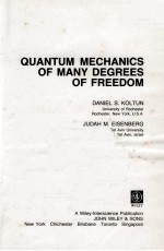 QUANTUM MECHANICS OF MANY DEGREES OF FREEDOM