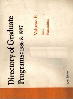 DIRECTORY OF GRADUATE PROGRAMS:1986 & 1978 VOLUME B 10TH EDITION