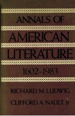 ANNALS OF AMERICAN LITERATURE 1620-1983