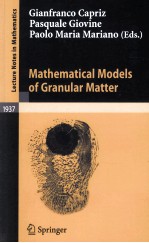 MATHEMATICAL MODELS OF GRANULAR MATTER