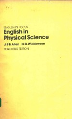 ENGLISH IN PHYSICAL SCIENCE TEACHER'S EDITION