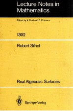 LECTURE NOTES IN MATHEMATICS 1392: REAL ALGEBRAIC SURFACES