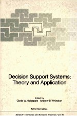 DECISION SUPPORT SYSYTEMA:THEORY AND APPLICATION