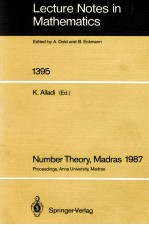 LECTURE NOTES IN MATHEMATICS 1395: NUMBER THEORY