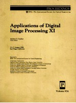 Applications of Digital Image Processing XI