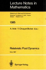 LECTURE NOTES IN MATHEMATICS 1385: RELATIVISTIC FLUID DYNAMICS