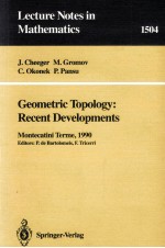 GEOMETRIC TOPOLOGY: RECENT DEVELOPMENTS