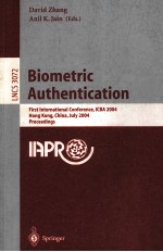 Lecture Notes in Computer Science 3072 Biometric Authentication First International Conference