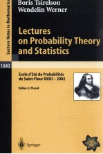 LECTURES ON PROBABILITY THEORY AND STATISTICS