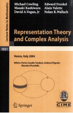 REPRESENTATION THEORY AND COMPLEX ANALYSIS