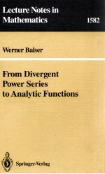 FROM DIVERGENT POWER SERRIES TO ANALYTIC FUNCTIONS