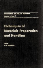 TECHNIQUES OF METALS RESEARCH VOLUME 1