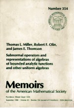 SUBNORMAL OPERATORS AND REPRESENTATIONS OF ALGEBRAS OF BOUNDED ANALYTIC FUNCTIONS AND OTHER UNIFORM 