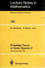 LECTURE NOTES IN MATHEMATICS 1391: PROBABILITY THEORY ON VECTOR SPACES IV