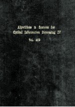 Algorithms and Systems for Optical Information Processing IV Volume 4113