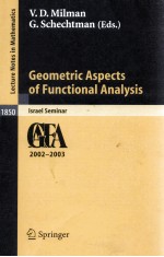 GEOMETRIC ASPECTS OF FUNCTIONAL ANALYSIS: ISRAEL SEMINAR 2002-2003