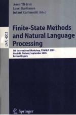 Lecture Notes in Artificial Intelligence 4002 Finite-State Methods and Natural Language Processing 5