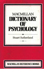 MACMILLAN DICTIONARY OF PSYCHOLOGY