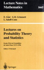 LECTURES ON PROBABILITY THEORY AND STATISTICS