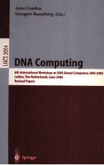 Lecture Notes in Computer Science 2054 DNA Computing 6th International Workshop on DNA-Based Compute