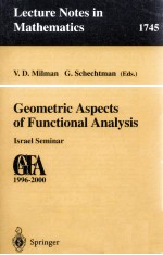 GEOMETRIC ASPECTS OF FUNCTIONAL ANALYSIS: ISRAEL SEMINAR 1996-2000