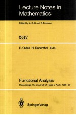 LECTURE NOTES IN MATHEMATICS 1332: FUNCTIONAL ANALYSIS