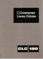 Contemporary Literary Criticism Volume 190