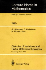 LECTURE NOTES IN MATHEMATICS 1340: CALCULUS OF VARIATIONS AND PARTIALDIFFERENTIAL EQUATIONS