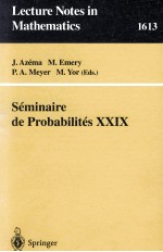 SEMINAIRE DE PROBABILITES XXIX