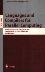 Lecture Notes in Computer Science 2958 Languages and Compilers for Parallel Computing 16th Internati