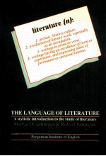 The Language of Literature Astylistic introduction to the study of literature