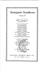 INORGANIC SYNTHESES VOLUME Ⅳ