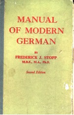 MANUAL OF MODERN GERMAN