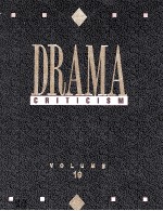 DRAMA CRITICISM VOLUME 19