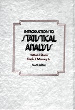 INTRODUCTION TO STATISTICAL ANALYSIS FOURTH EDITION