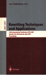 Lecture Notes in Computer Science 2051 Rewriting Techniques and Applications 12th International Conf