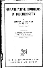 QUANTITATIVE PROBLEMS IN BIOCHEMISTRY