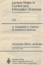 STOCHASTIC DIFFERENTIAL SYSTEMS 126