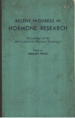 RECENT PROGRESS IN HORMONE RESEARCH VOLUME ⅩⅩ