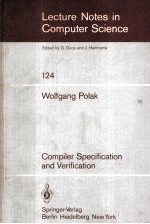 Lecture Notes in Computer Science 124 Compiler Specification and Verification