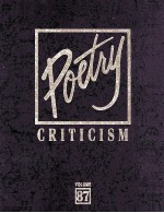 Poetry Criticism Volume 87