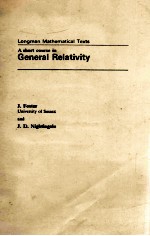 A SHORT COURSE IN GENERAL RELATIVITY