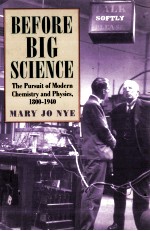 BEFORE BIG SCIENCE:THE PURSUIT OF MODERN CHEMISTRY AND PHYSICS 1800-1940