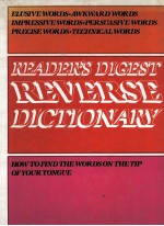 READER'S DIGEST REVERSE DICTIONARY