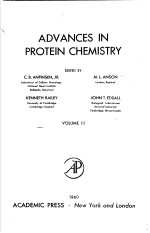 ADVANCES IN PROTEIN CHEMISTRY VOLUME 15 1960