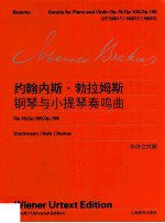 约翰内斯·勃拉姆斯钢琴与小提琴奏鸣曲  中外文对照  维也纳原始版