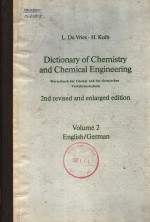 DICTIONARY OF CHEMISTRY AND CHEMICAL ENGINEERING  2ND REVISED AND ENLARGED EDITION  VOLUME 2