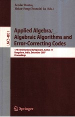 Lecture Notes in Computer Science 4851 Applied Algebra