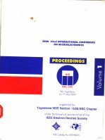 2000 22nd INTERNATIONAL CONFERENCE ON MICROELECTRONICS PROCEEDINGS VOLUME 1